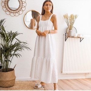White Textured Weave Dress - ZARA 🌼